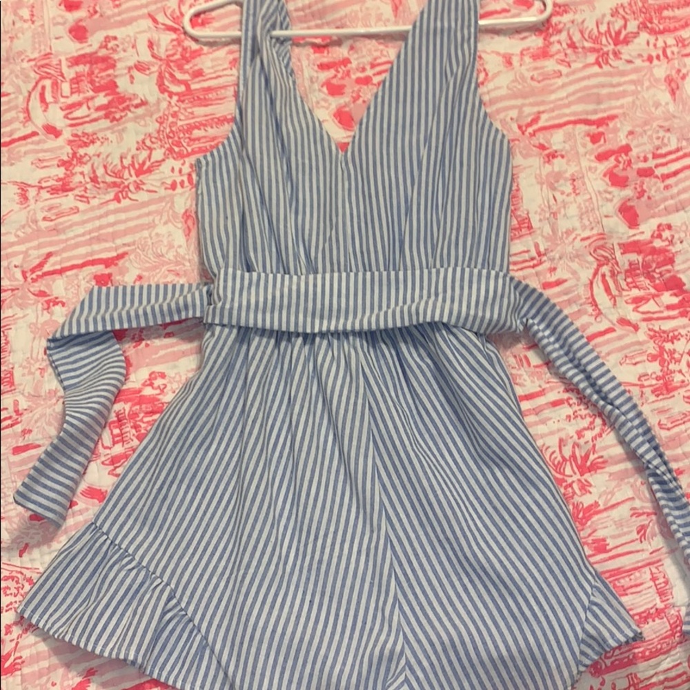 Zaful Striped Romper